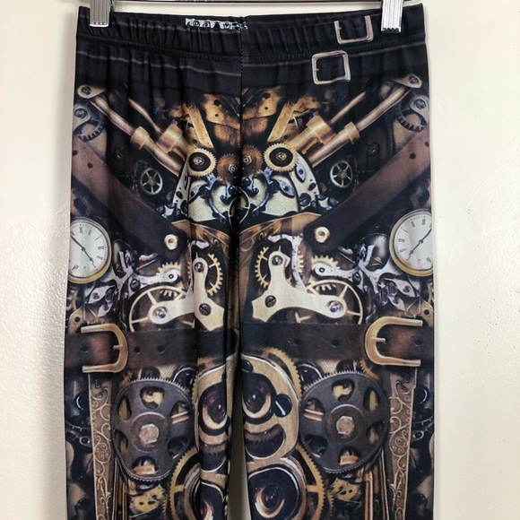 Steam Punk Machinery Legs Leggings - Picture 2 of 6